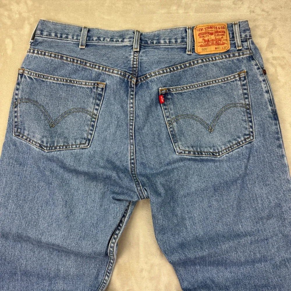 Vintage Levis 505 Jeans Mens 40x32 (Fit 36x30) Regular Straight‎ Denim Y2K 2001